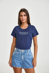 CAMISETA SLIM MEIA MALHA PENTEADA ESTAMPADA 51249