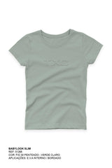 CAMISETA SLIM MEIA MALHA PENTEADA BORDADA 51268