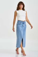 SAIA JEANS MIDI BORDADA 60021S