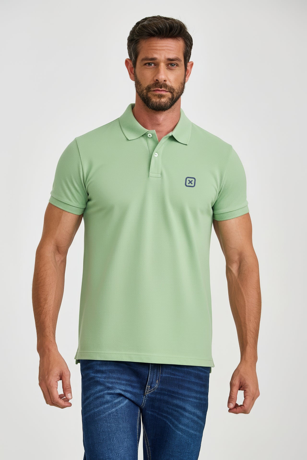 Polo Masculina TXC Piquet Custom 6368 - Estilo Americano
