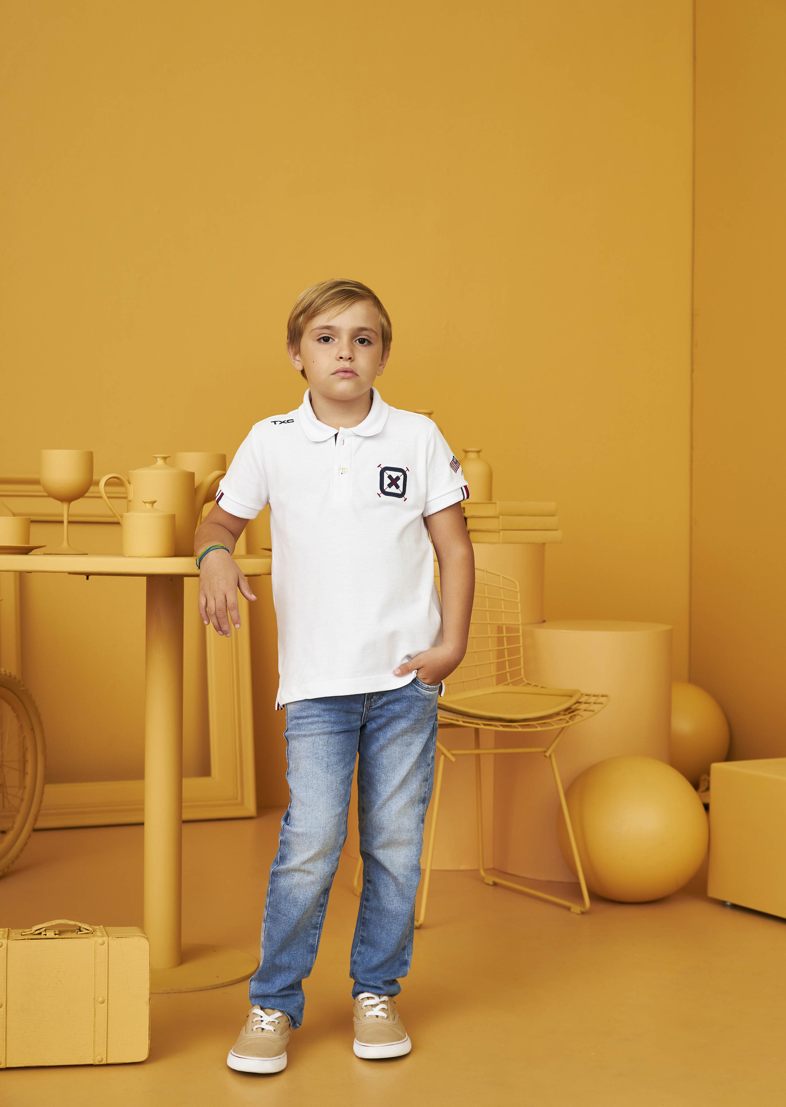 POLO CUSTOM REGULAR BORDADA 6598i INFANTIL