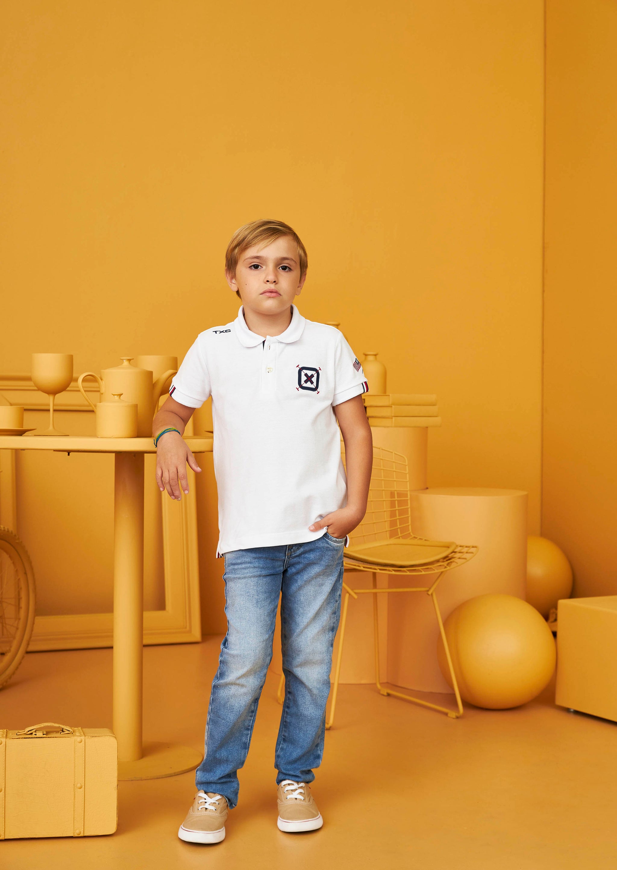 POLO CUSTOM REGULAR BORDADA 6598i INFANTIL