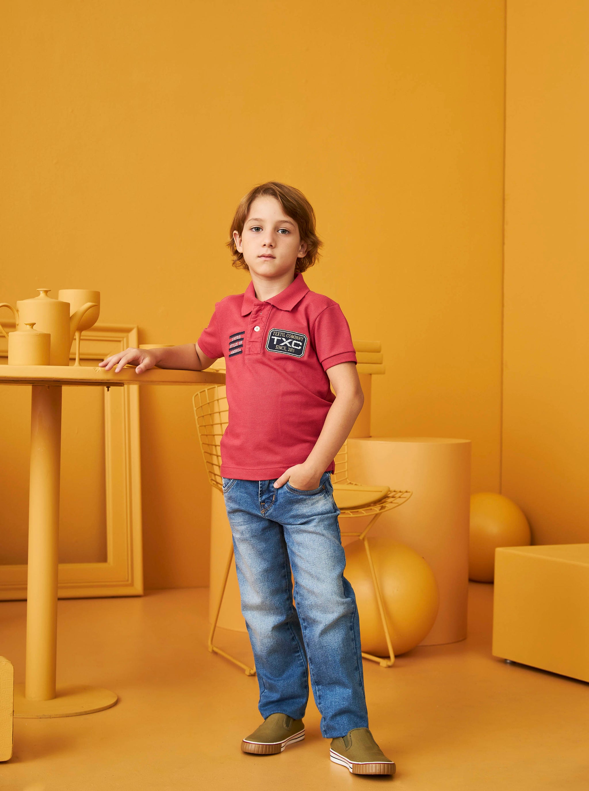 POLO CUSTOM REGULAR APLICADA 6764i INFANTIL