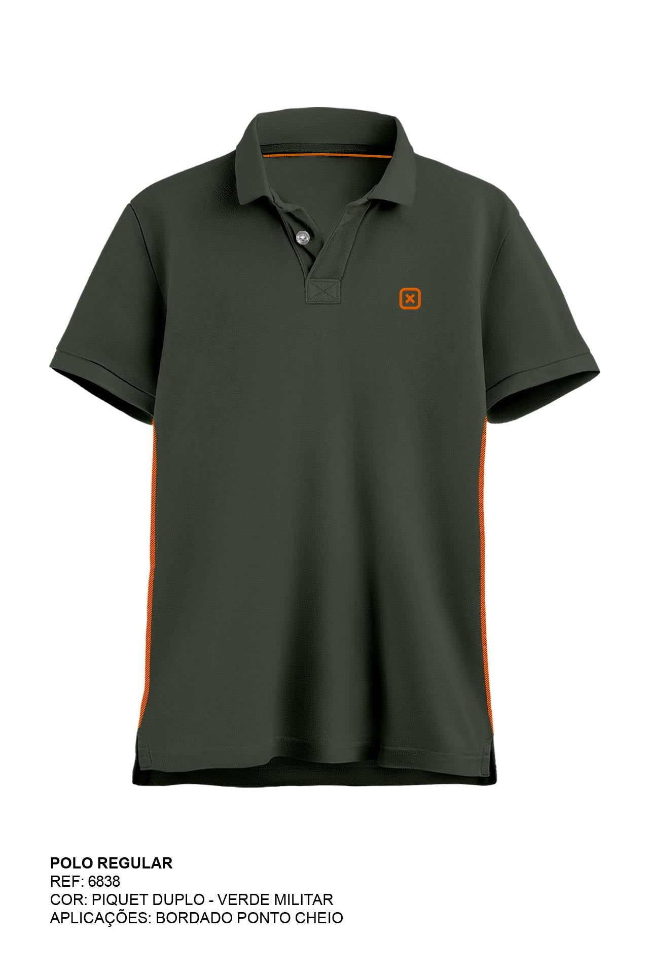 POLO REGULAR MALHA BORDADA 6838i INFANTIL