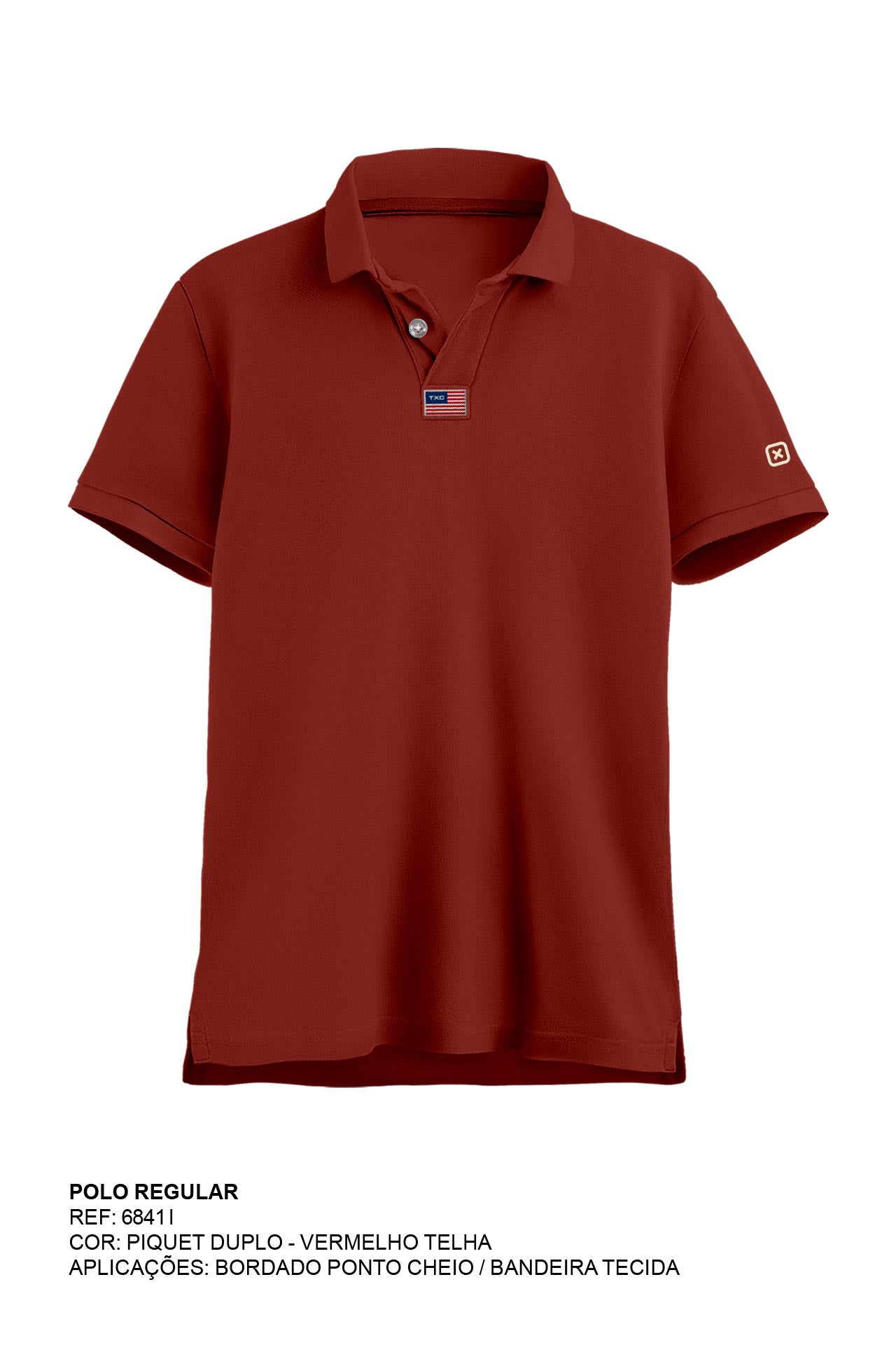 POLO REGULAR MALHA BORDADA 6841i INFANTIL