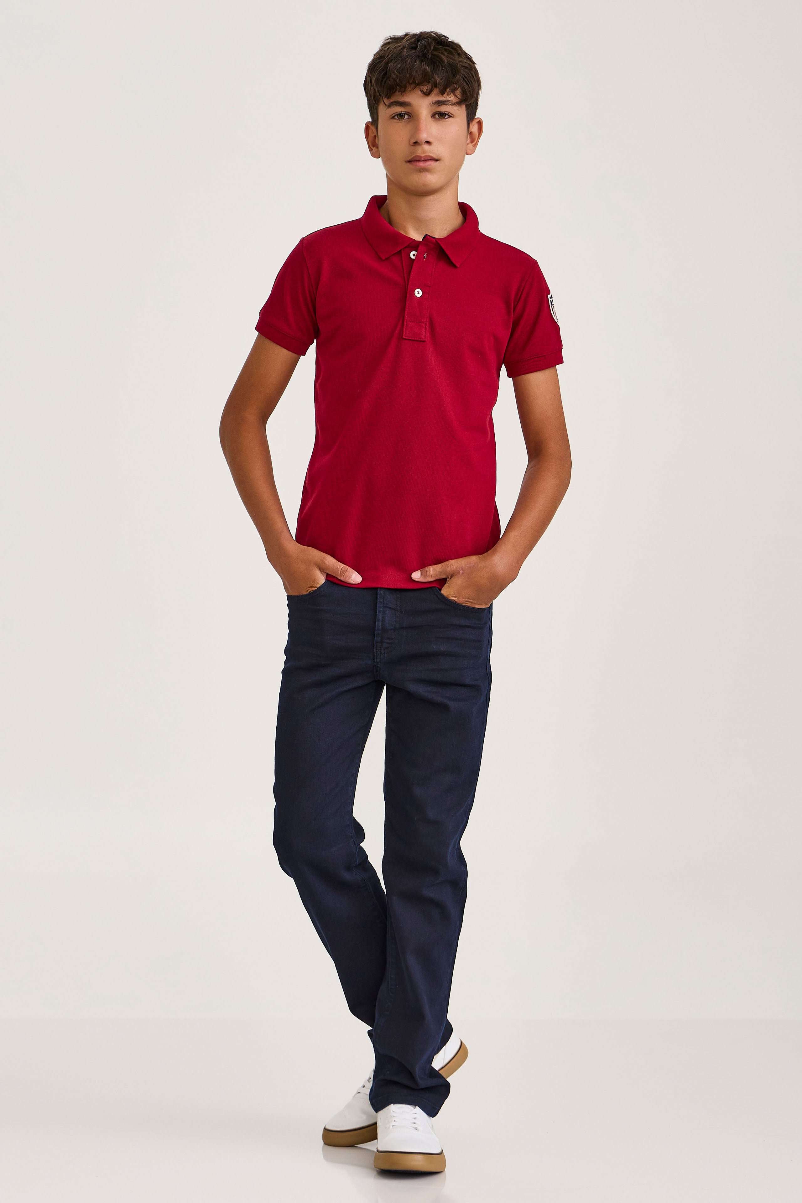 POLO REGULAR MALHA BORDADA 6847i INFANTIL