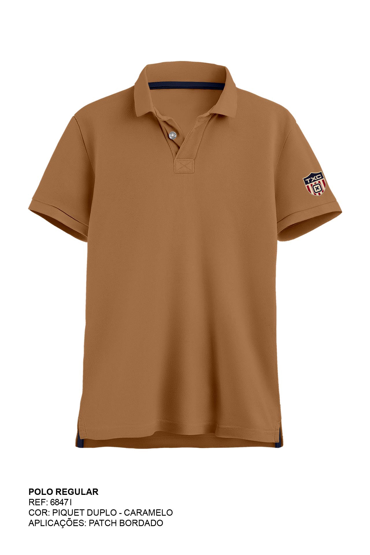 POLO REGULAR MALHA BORDADA 6847i INFANTIL