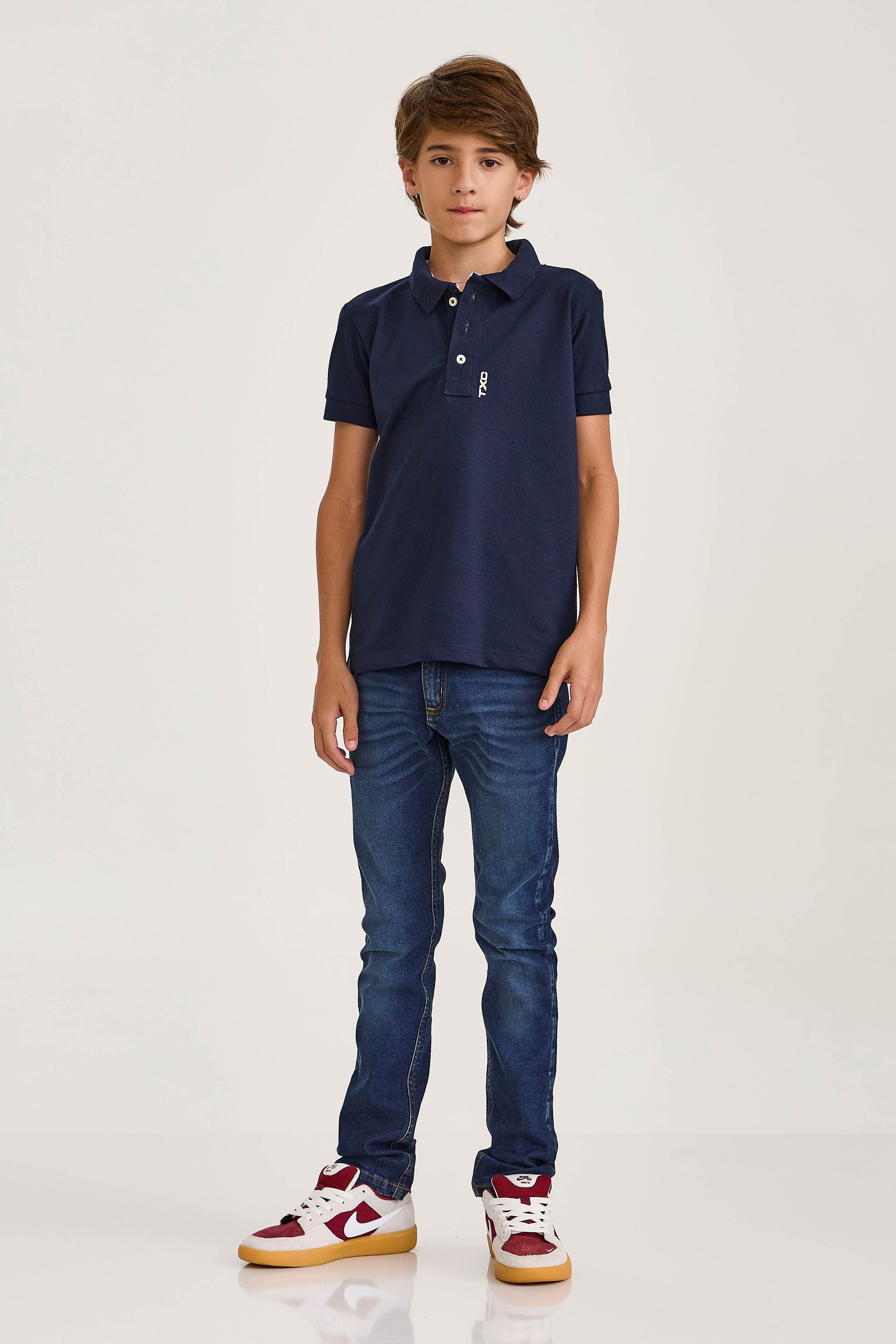 POLO REGULAR MALHA BORDADA 6864i INFANTIL