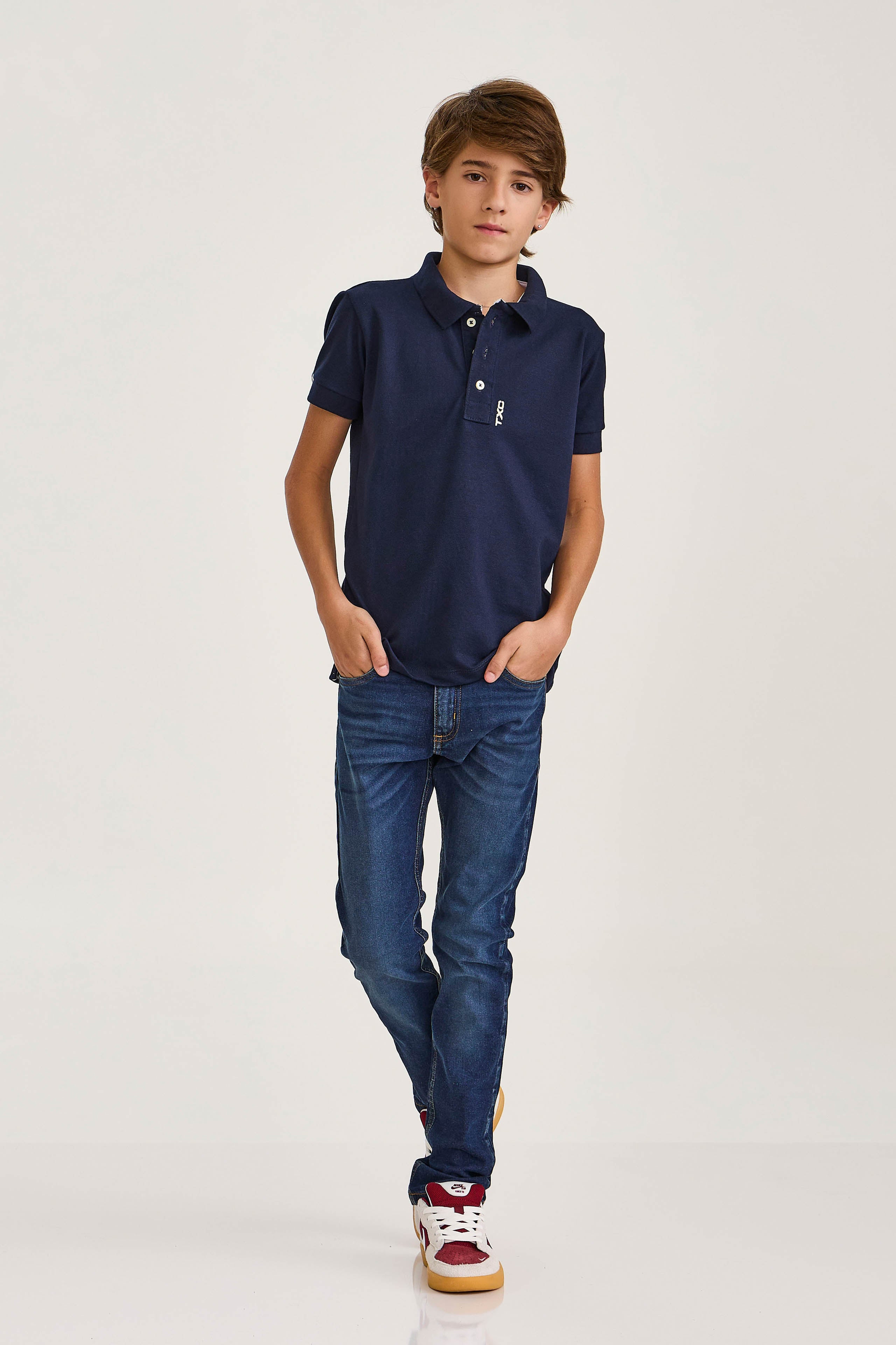 POLO REGULAR MALHA BORDADA 6864i INFANTIL