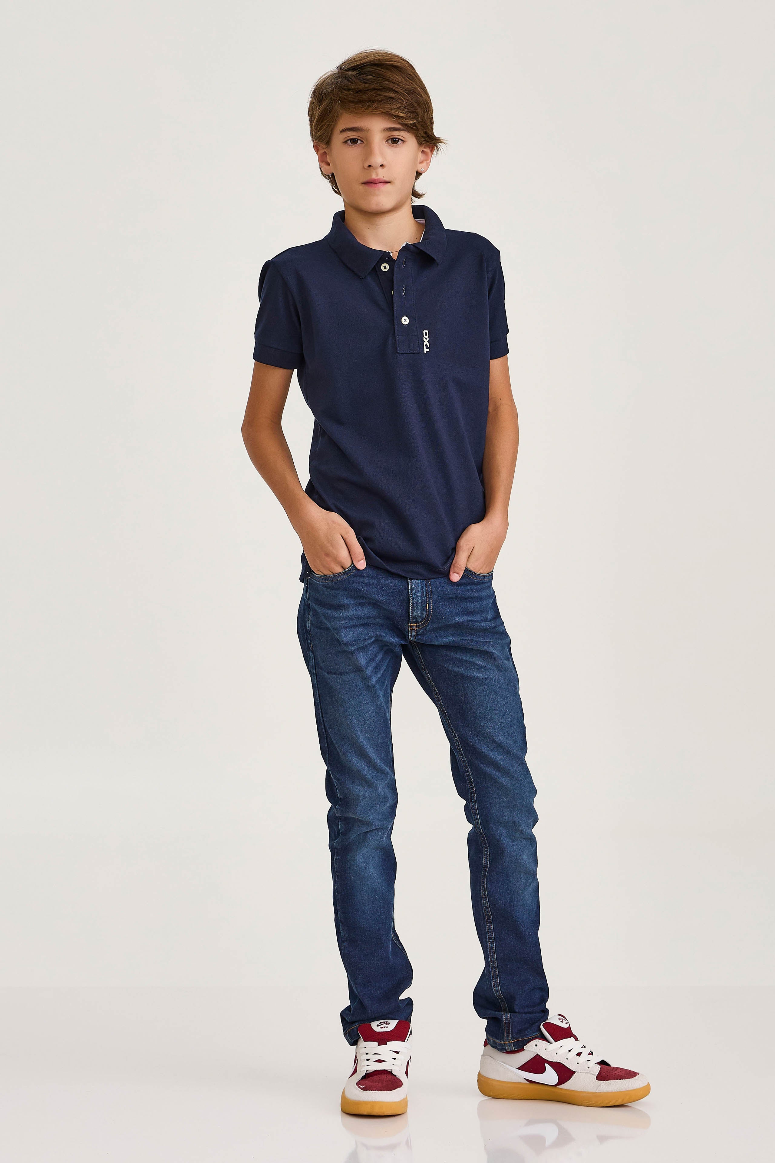 POLO REGULAR MALHA BORDADA 6864i INFANTIL