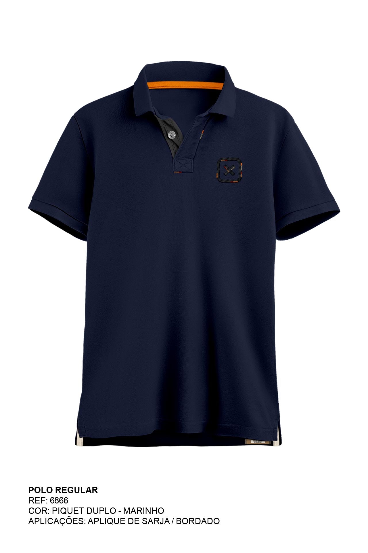 POLO REGULAR MALHA BORDADA 6866i INFANTIL