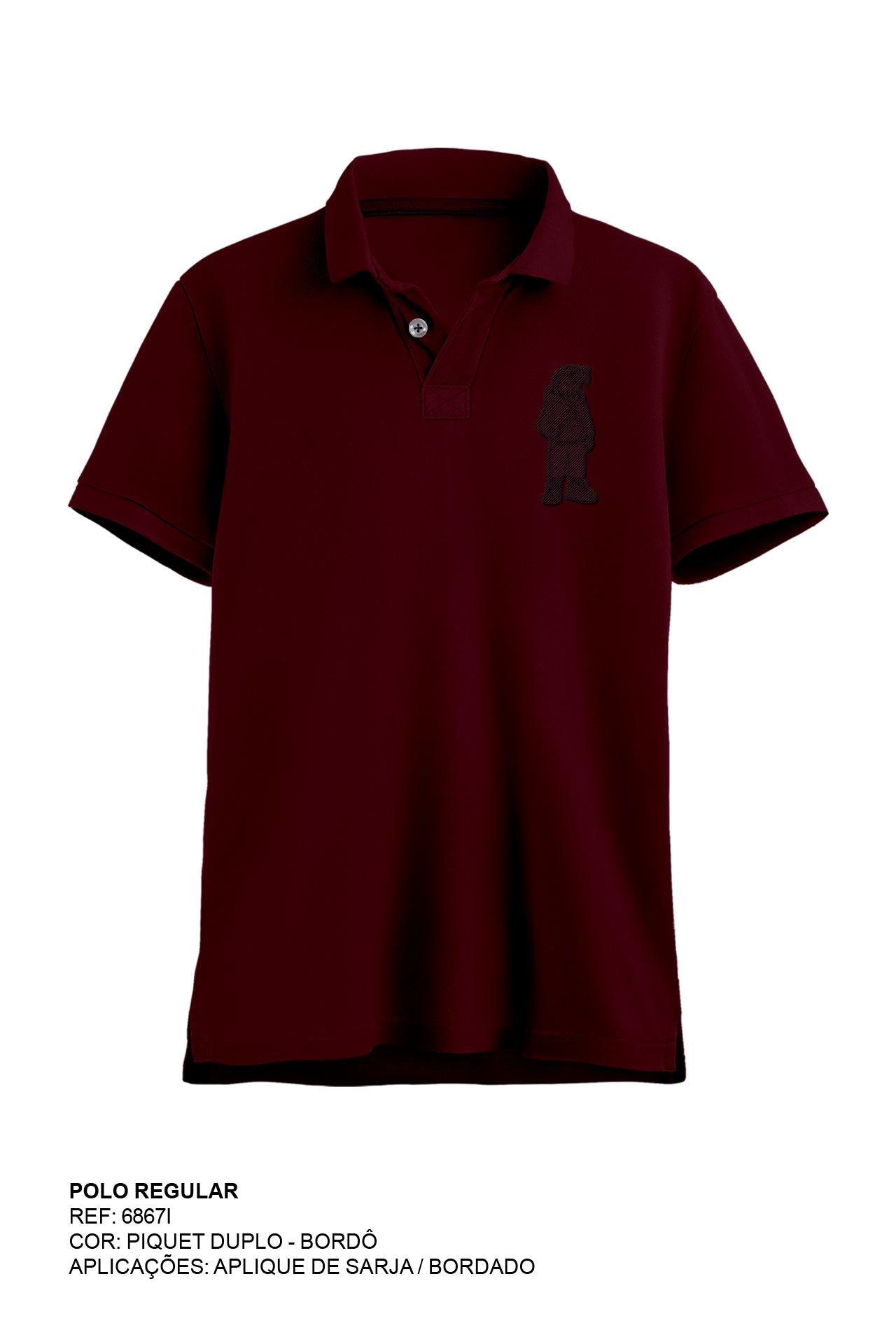 POLO REGULAR MALHA BORDADA 6867i INFANTIL