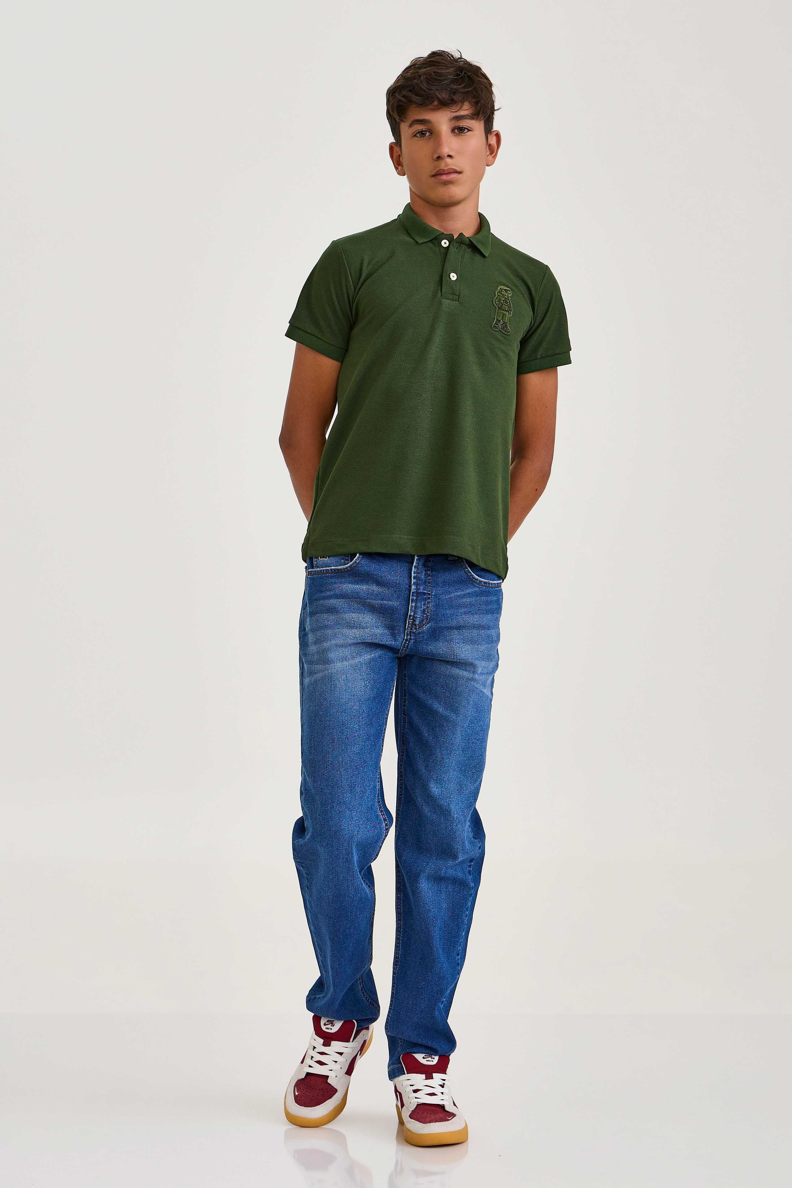 POLO REGULAR MALHA BORDADA 6867i INFANTIL