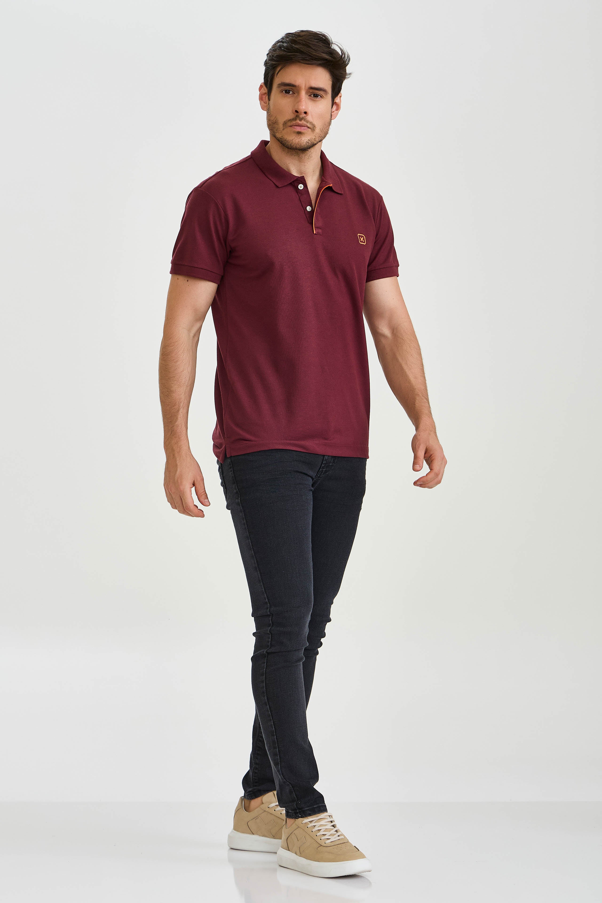 POLO REGULAR PIQUET BORDADA 6875