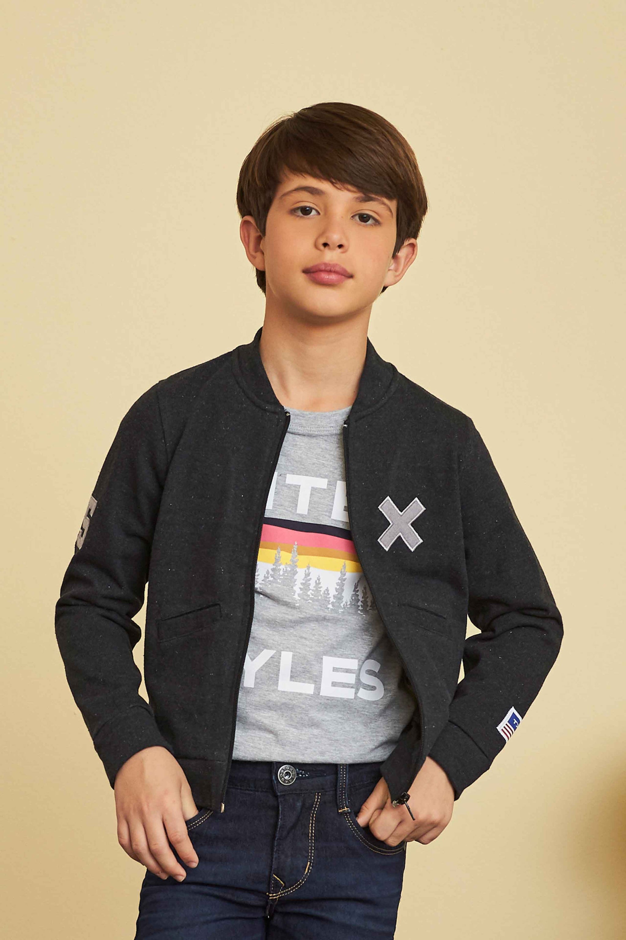 JAQUETA EXTRA ML BOMBER BORDADO 7148i INFANTIL