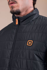 Jaqueta Puffer Com Detalhes Em Laranja |  7314