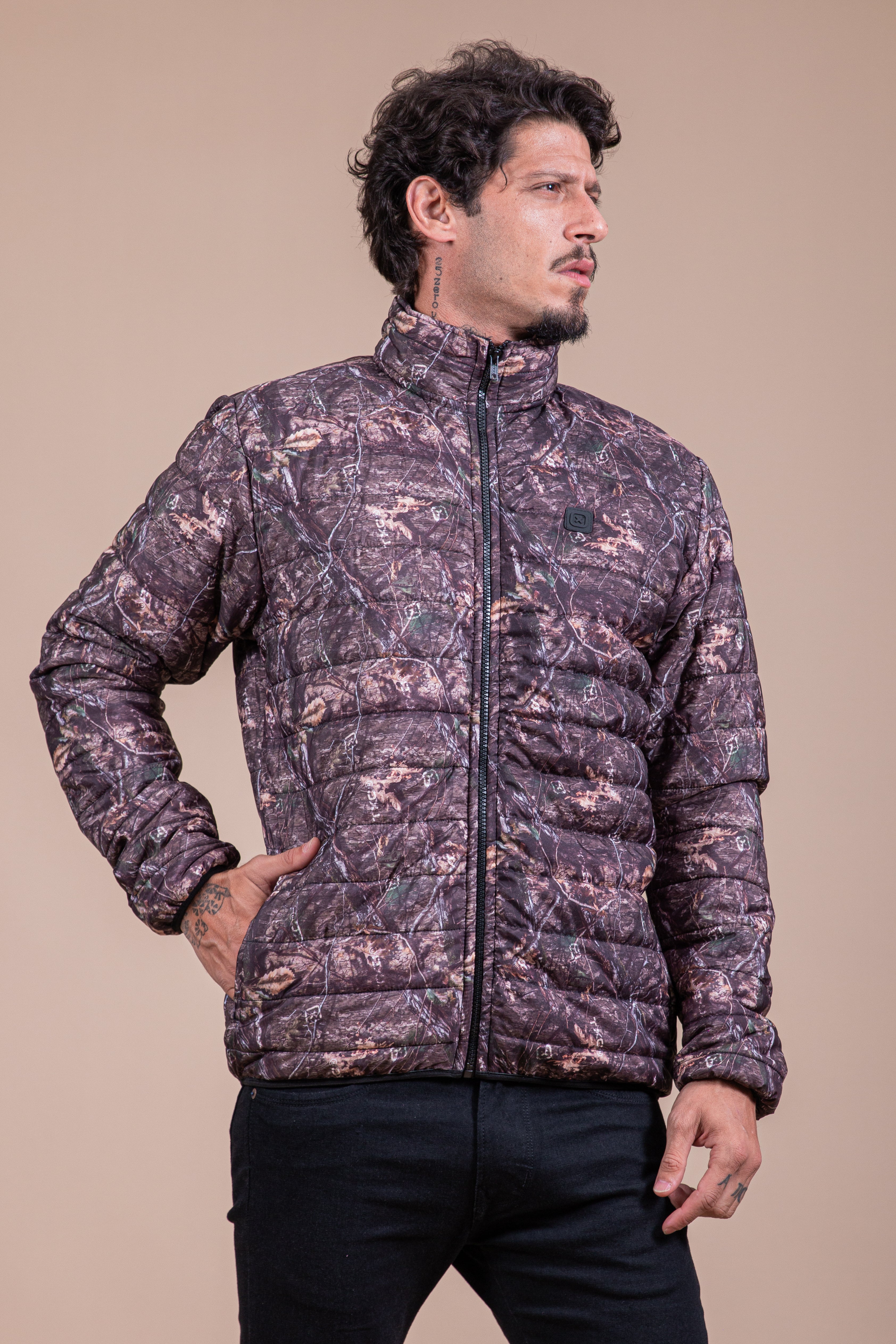 Jaqueta Puffer Estampa Camuflada - 7320