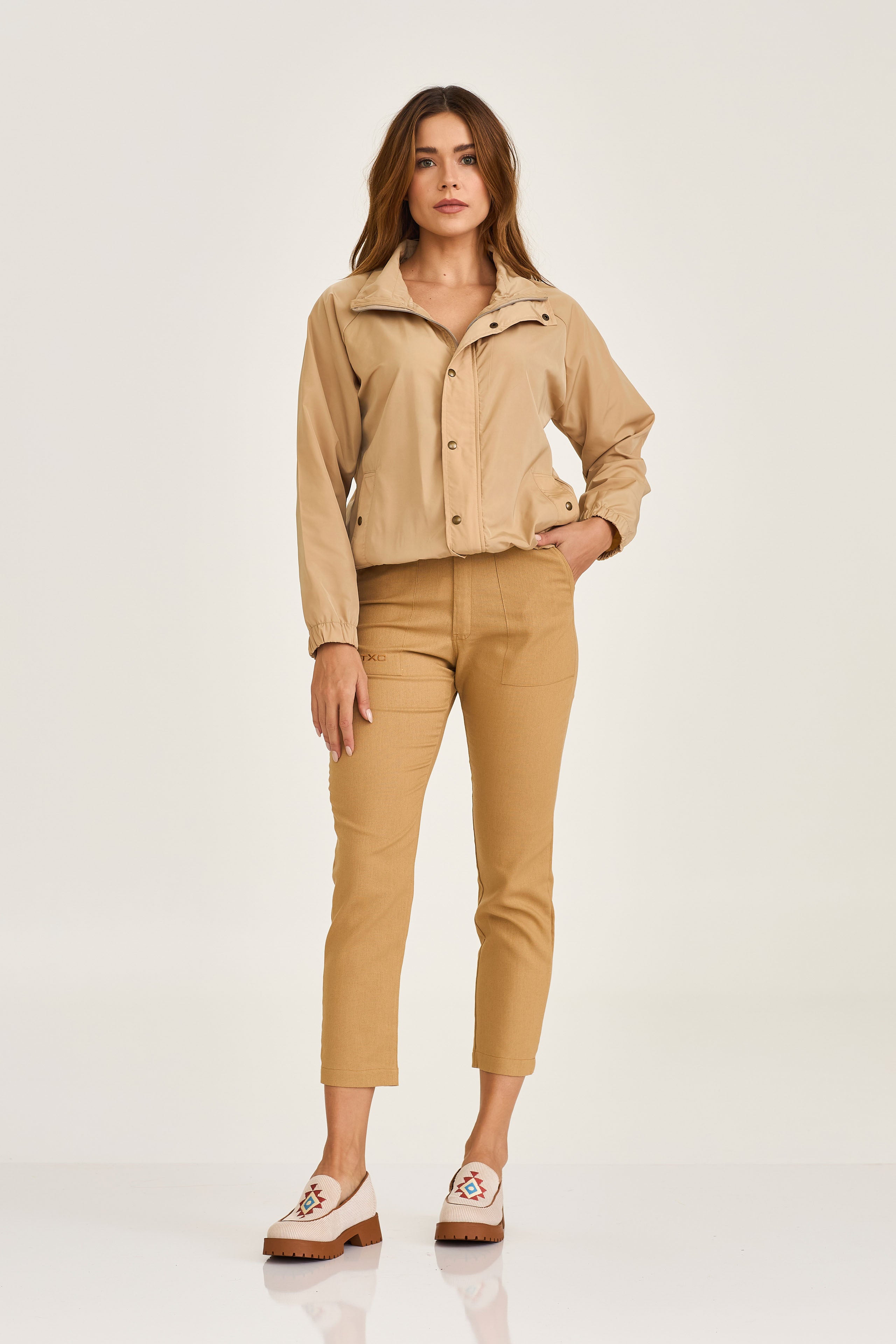 JAQUETA BOMBER TACTEL PLAQUINHA 7342