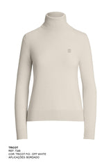 BLUSA TRICOT GOLA ALTA SLIM  PLAQUINHA 7349