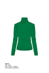 BLUSA TRICOT GOLA ALTA SLIM BORDADA 7349i INFANTIL