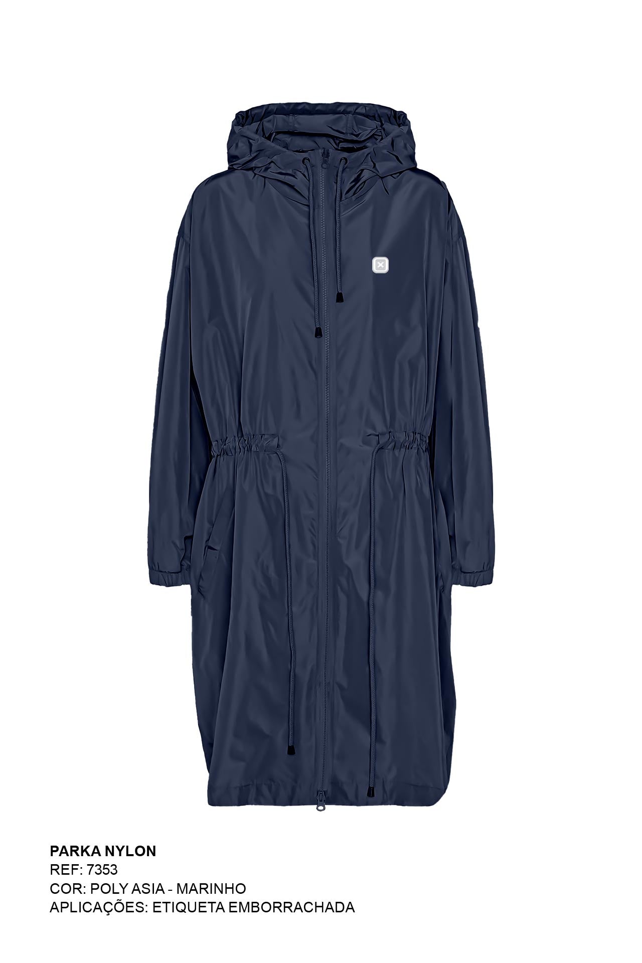 JAQUETA CUSTOM PARKA APLICADA 7353