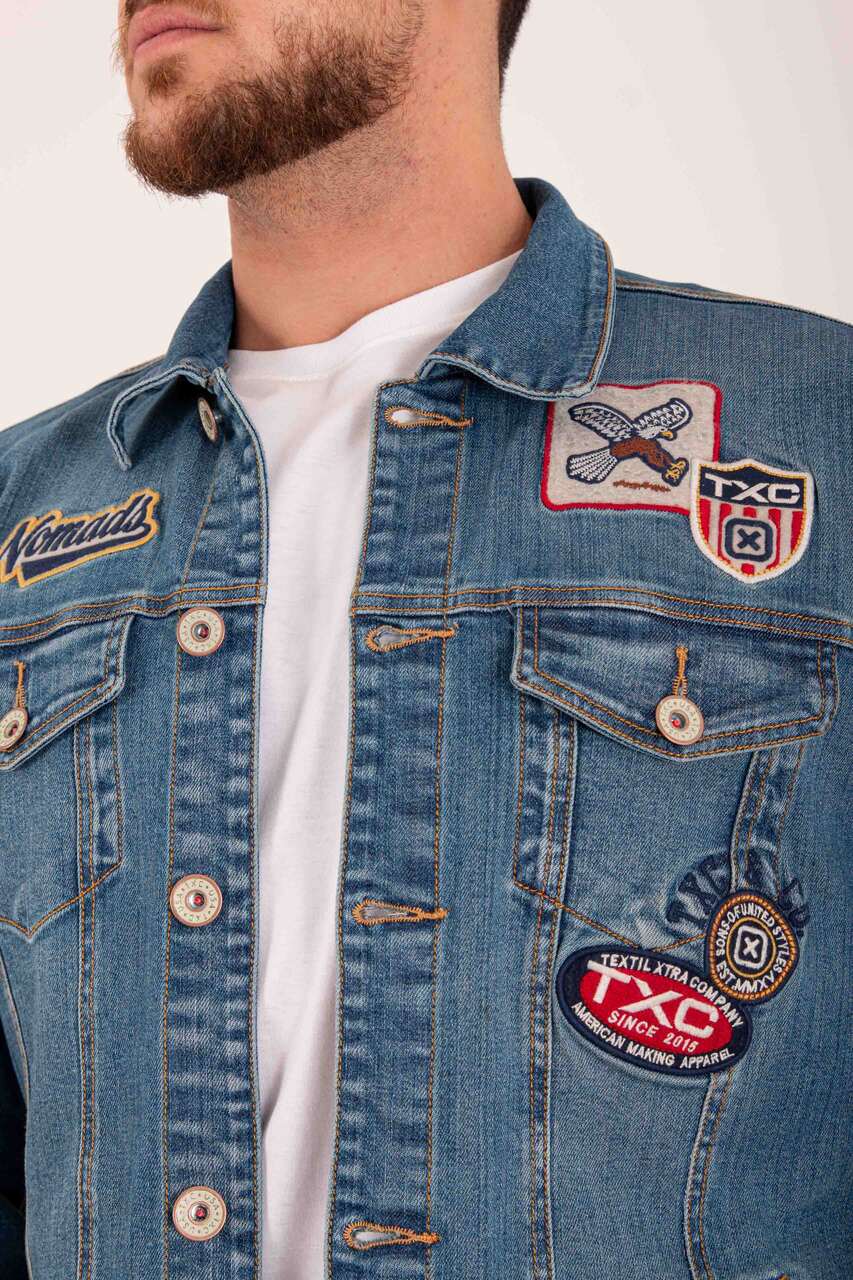 JAQUETA CUSTOM TRUCKER BORDADA 7364