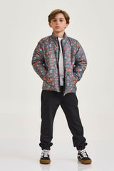 JAQUETA PUFFER NYLON ESTAMPADA 7366i INFANTIL