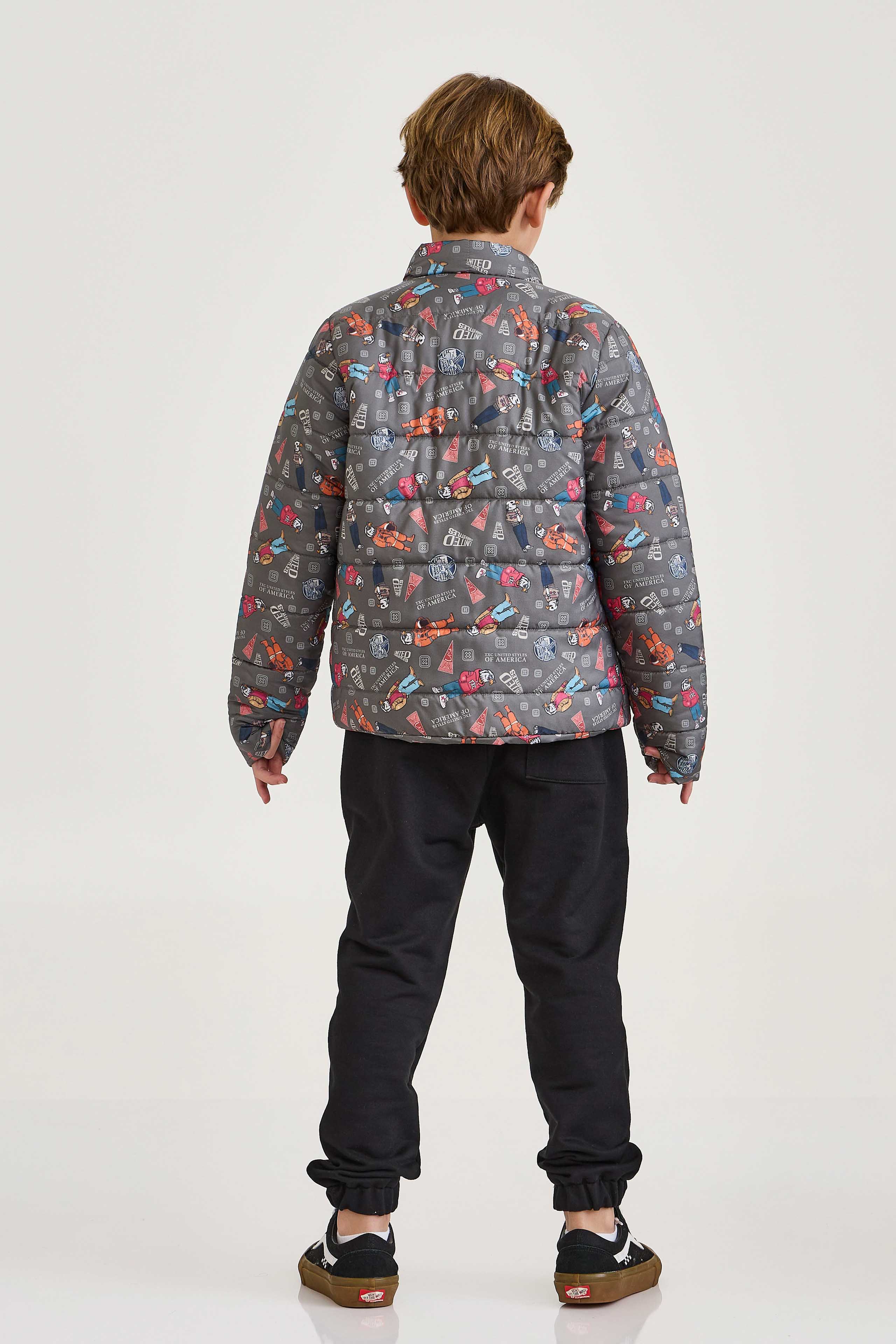 JAQUETA PUFFER NYLON ESTAMPADA 7366i INFANTIL
