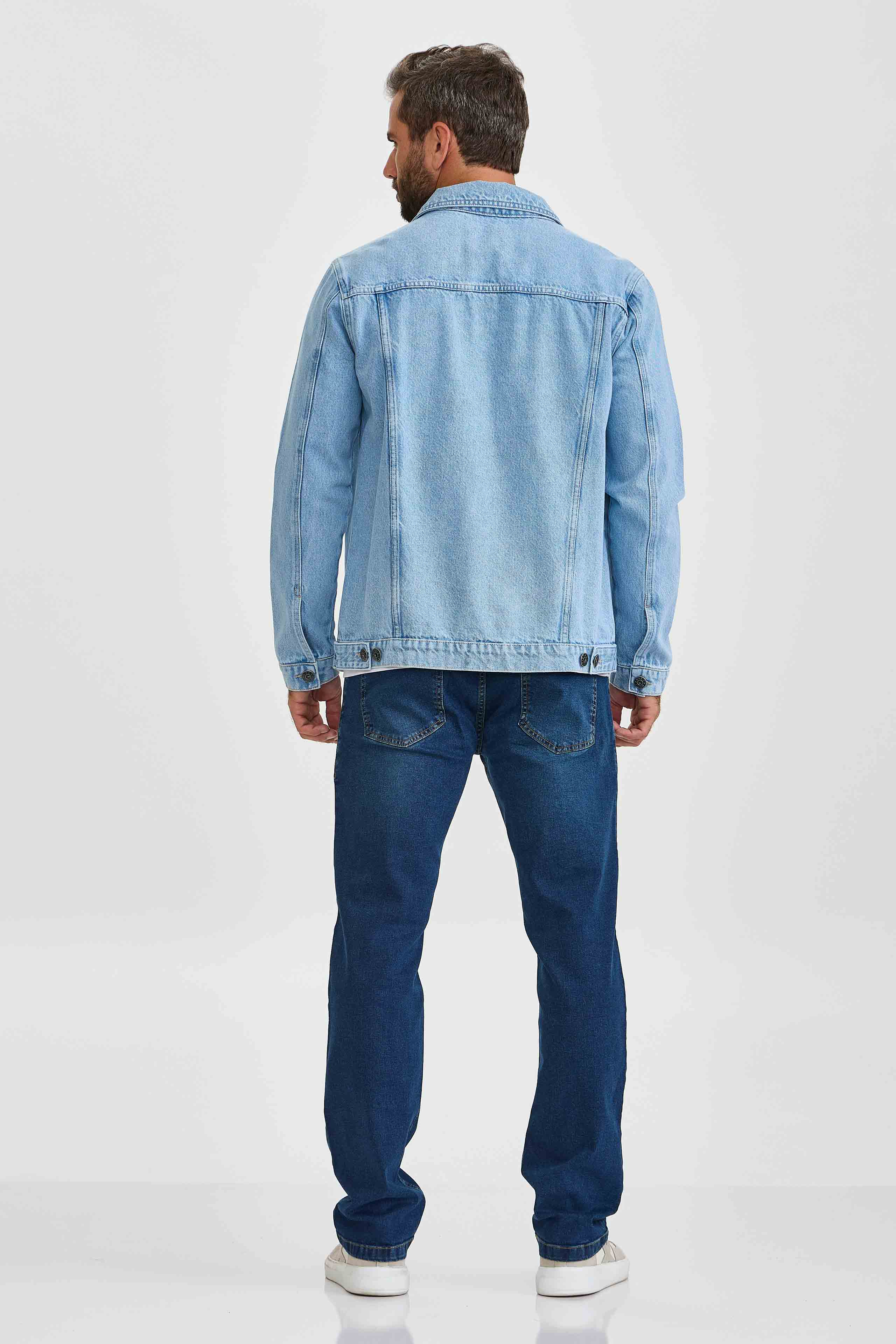 JAQUETA JEANS TRUCKER BORDADA 7368