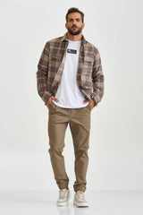 JAQUETA OVERSHIRT SARJA BORDADA 7379