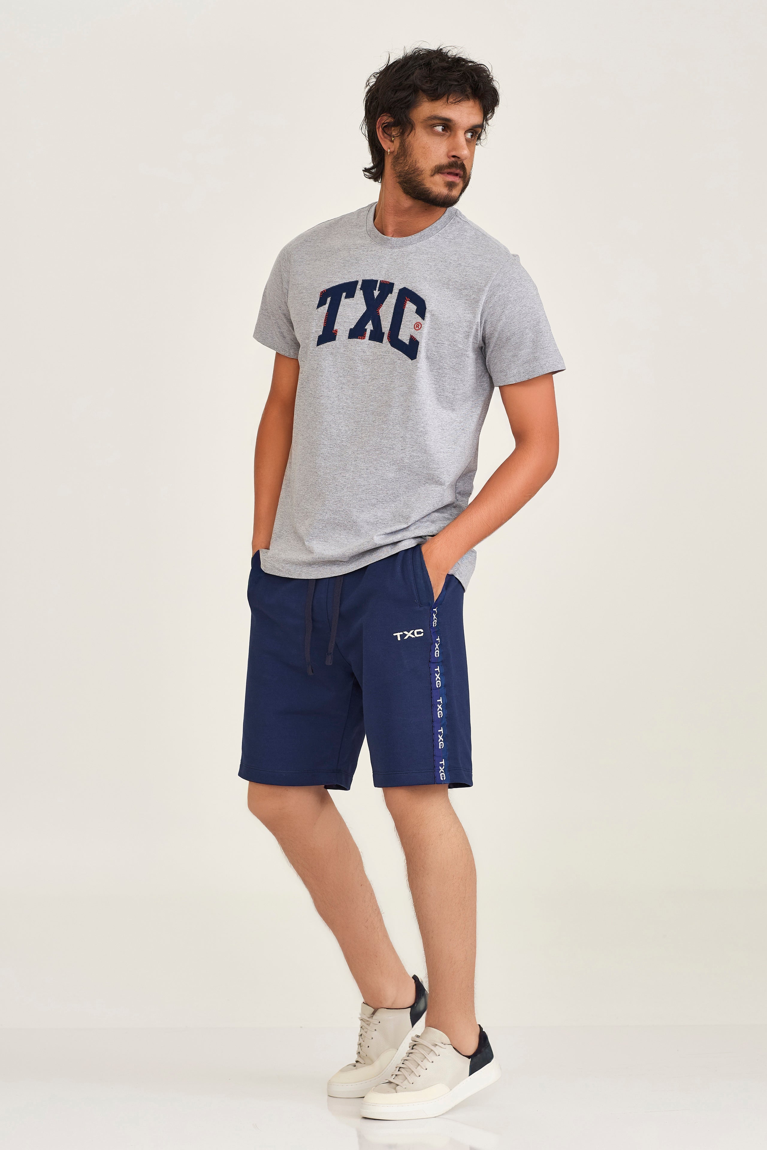 BERMUDA JOGGER MOLETOM BORDADA 8707