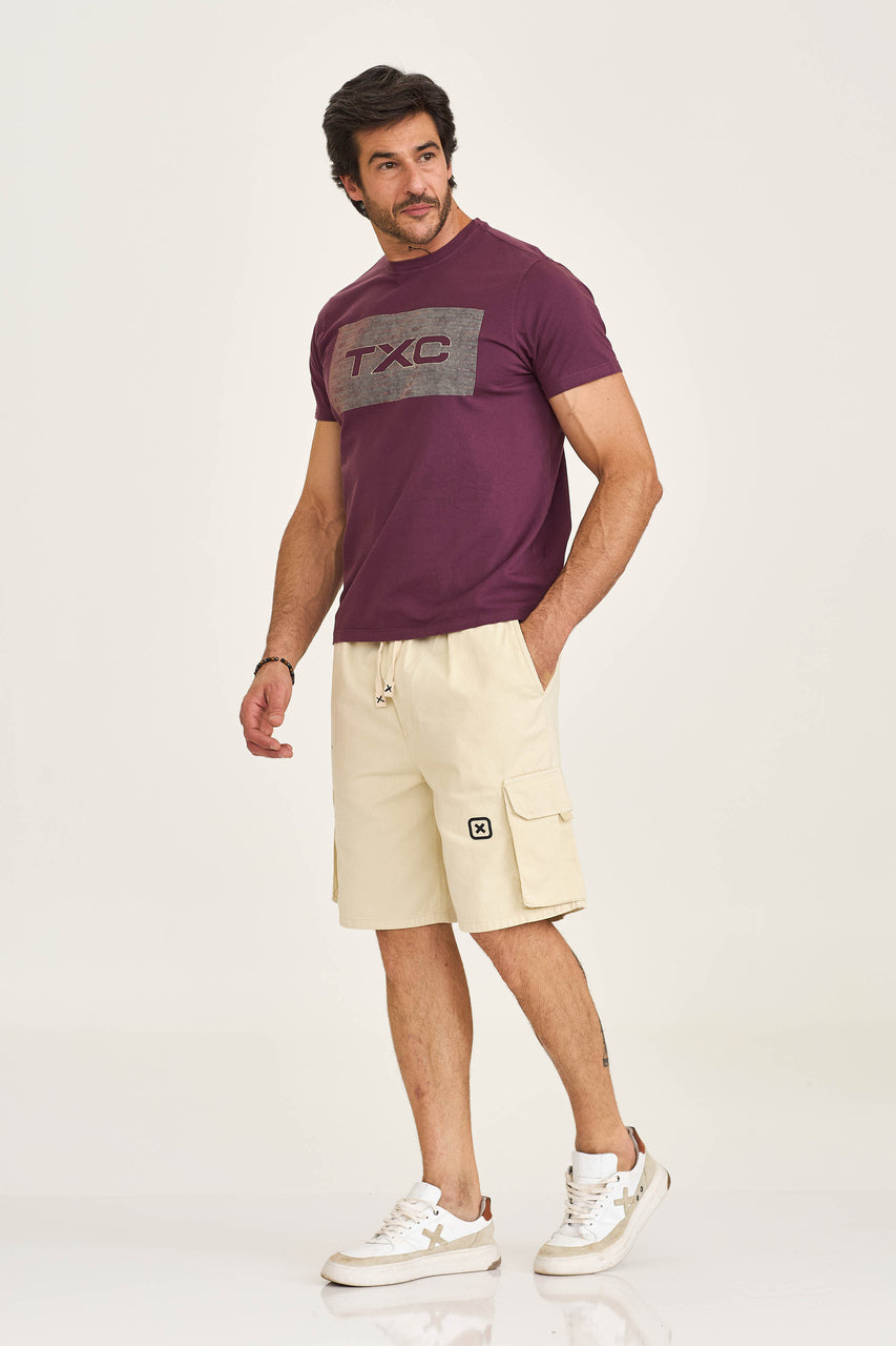 BERMUDA CARGO SARJA SILK BORADADO 8711