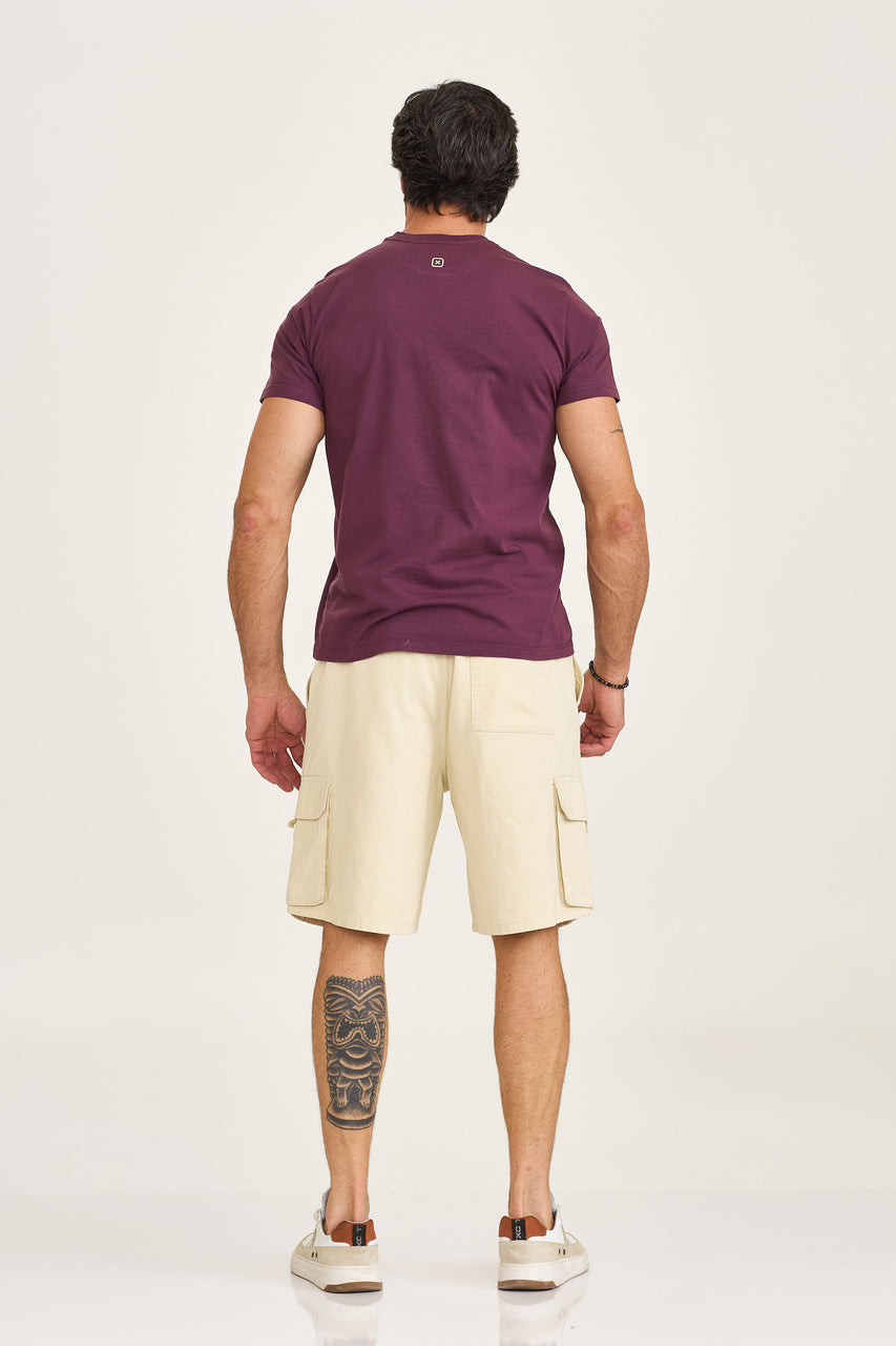 BERMUDA CARGO SARJA SILK BORADADO 8711