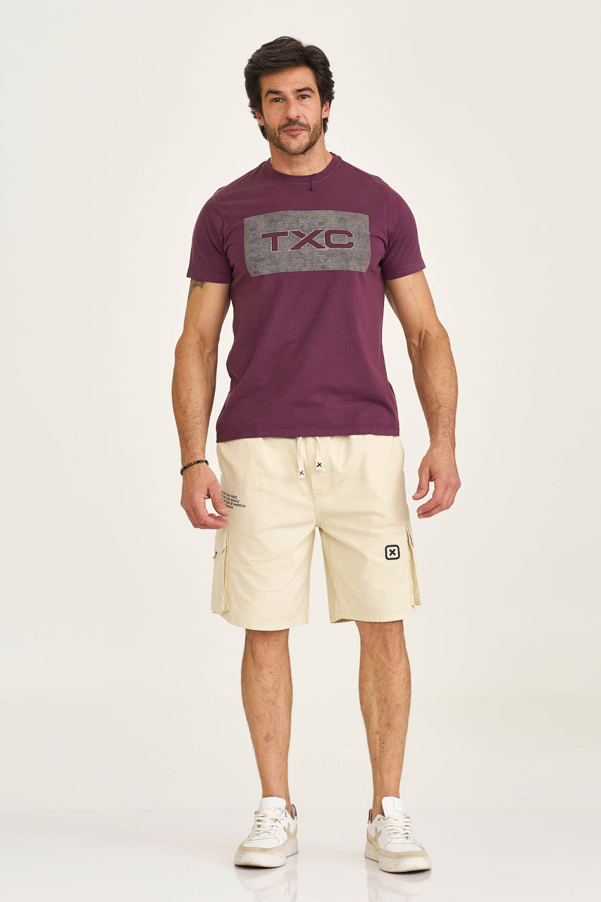 BERMUDA CARGO SARJA SILK BORADADO 8711