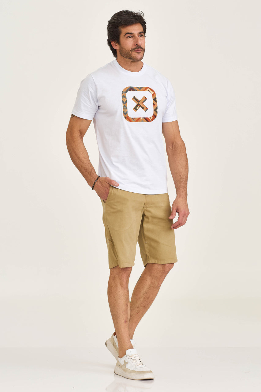 BERMUDA CHINO SARJA BORDADO 8712