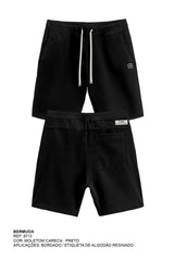 BERMUDA JOGGER MOLETOM BORDADA 8713