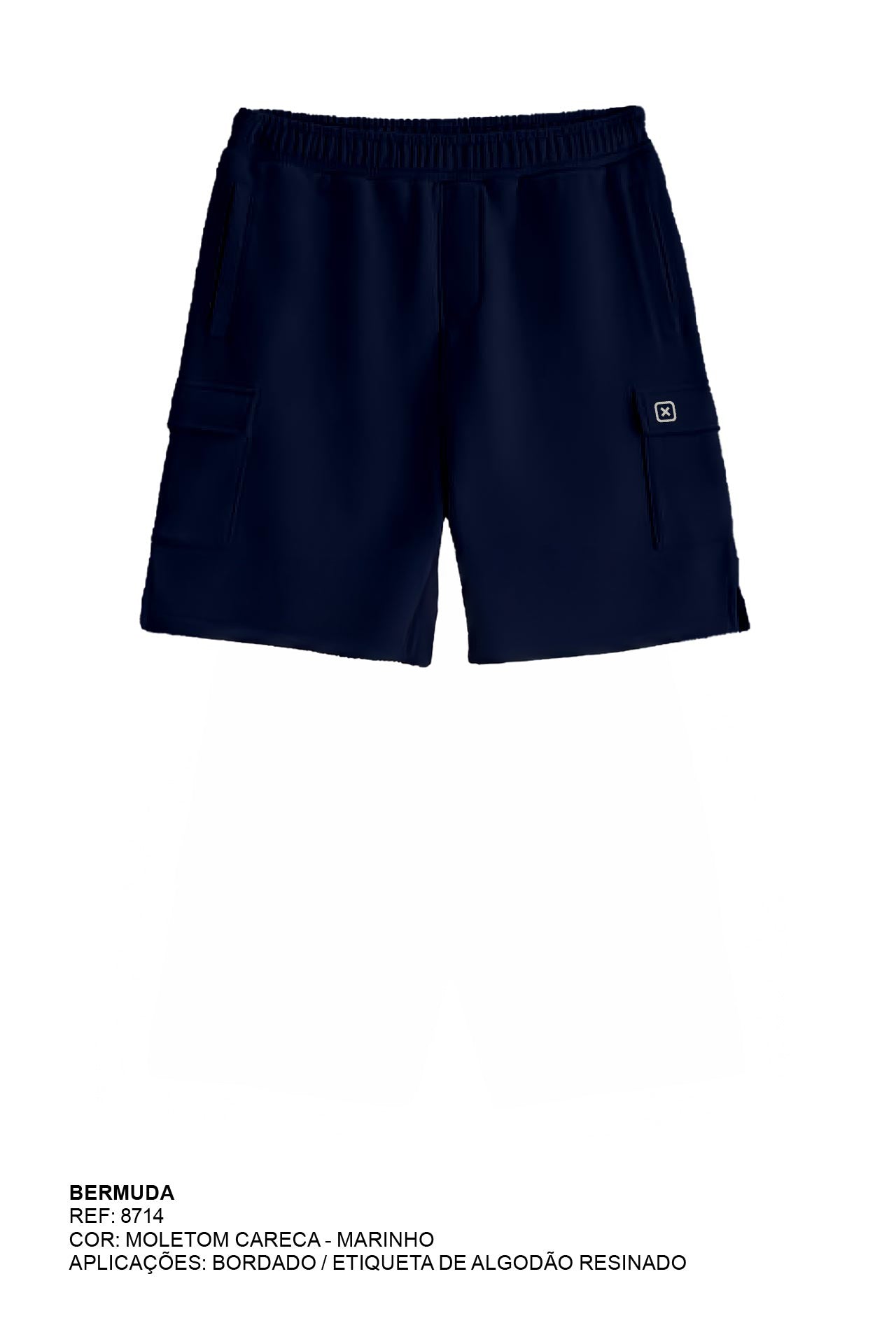 BERMUDA JOGGER MOLETOM BORDADA 8714