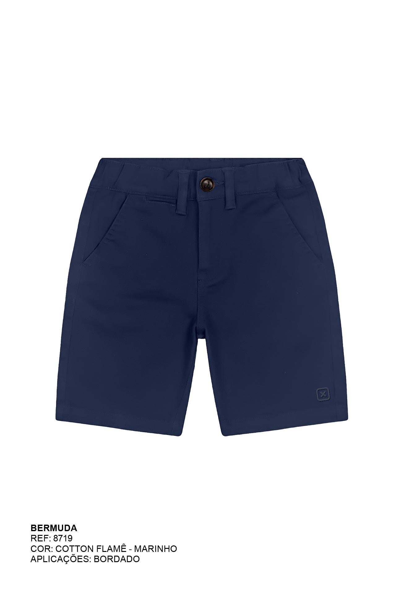 BERMUDA CHINO COTTON BORDADA 8719
