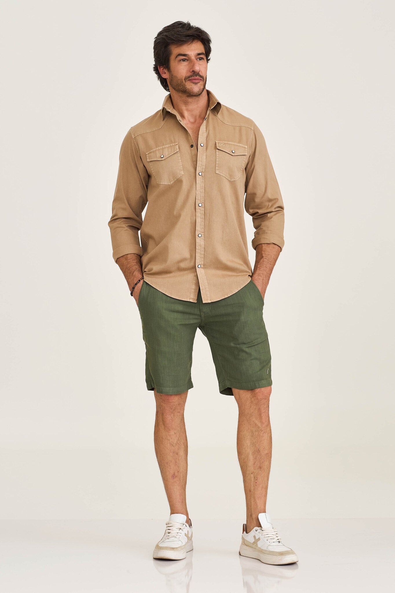 BERMUDA CHINO COTTON BORDADA 8719