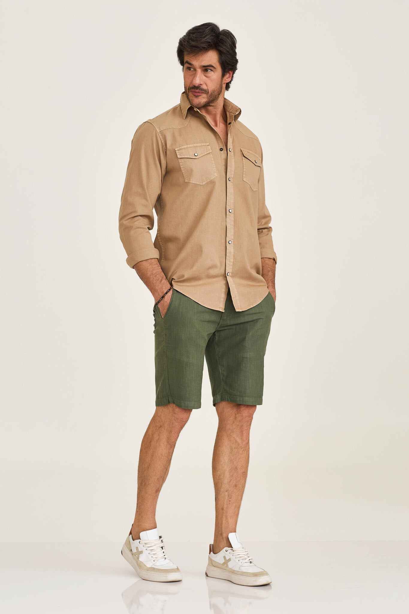 BERMUDA CHINO COTTON BORDADA 8719