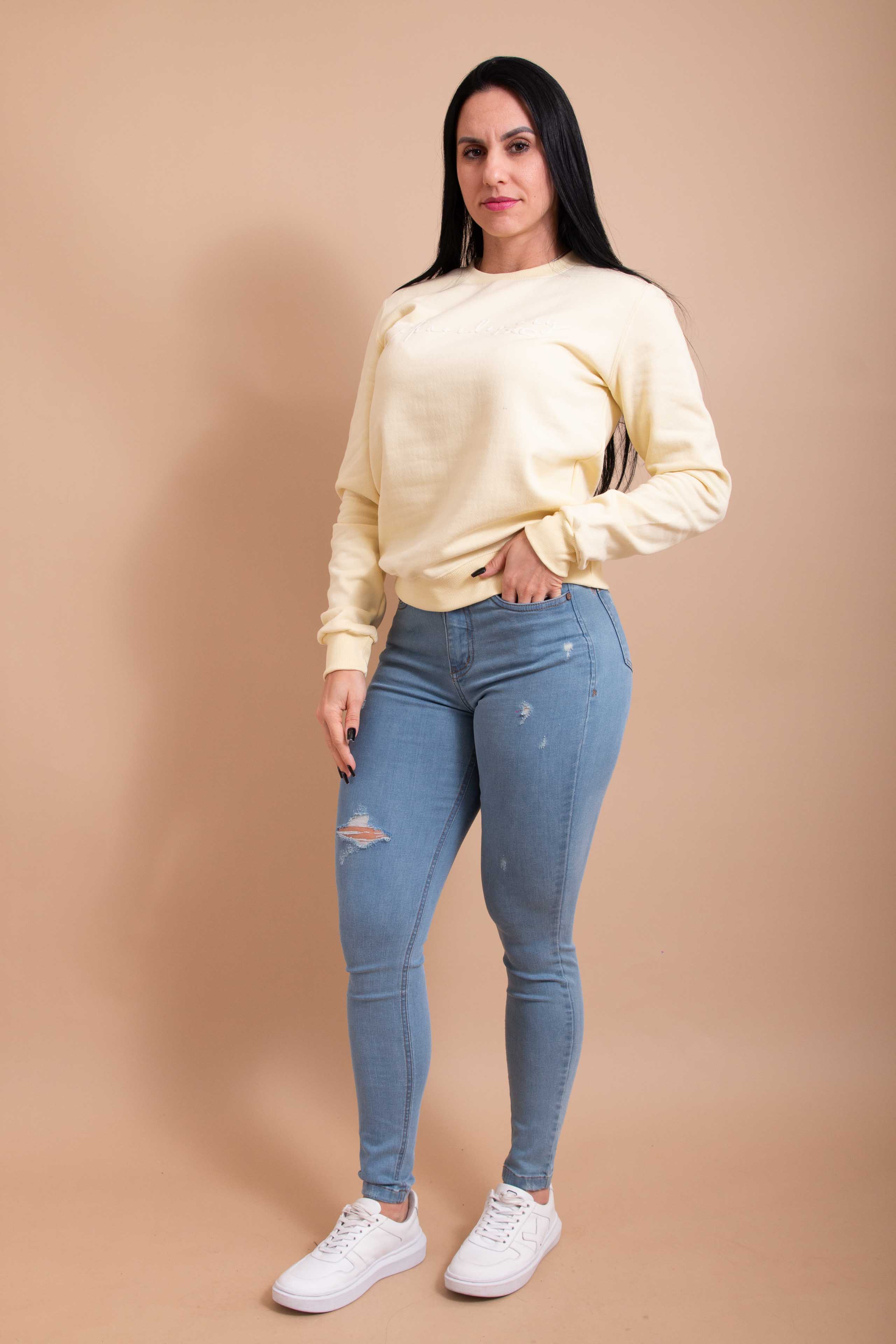 MOLETOM SEM CAPUZ BORDADO 9121