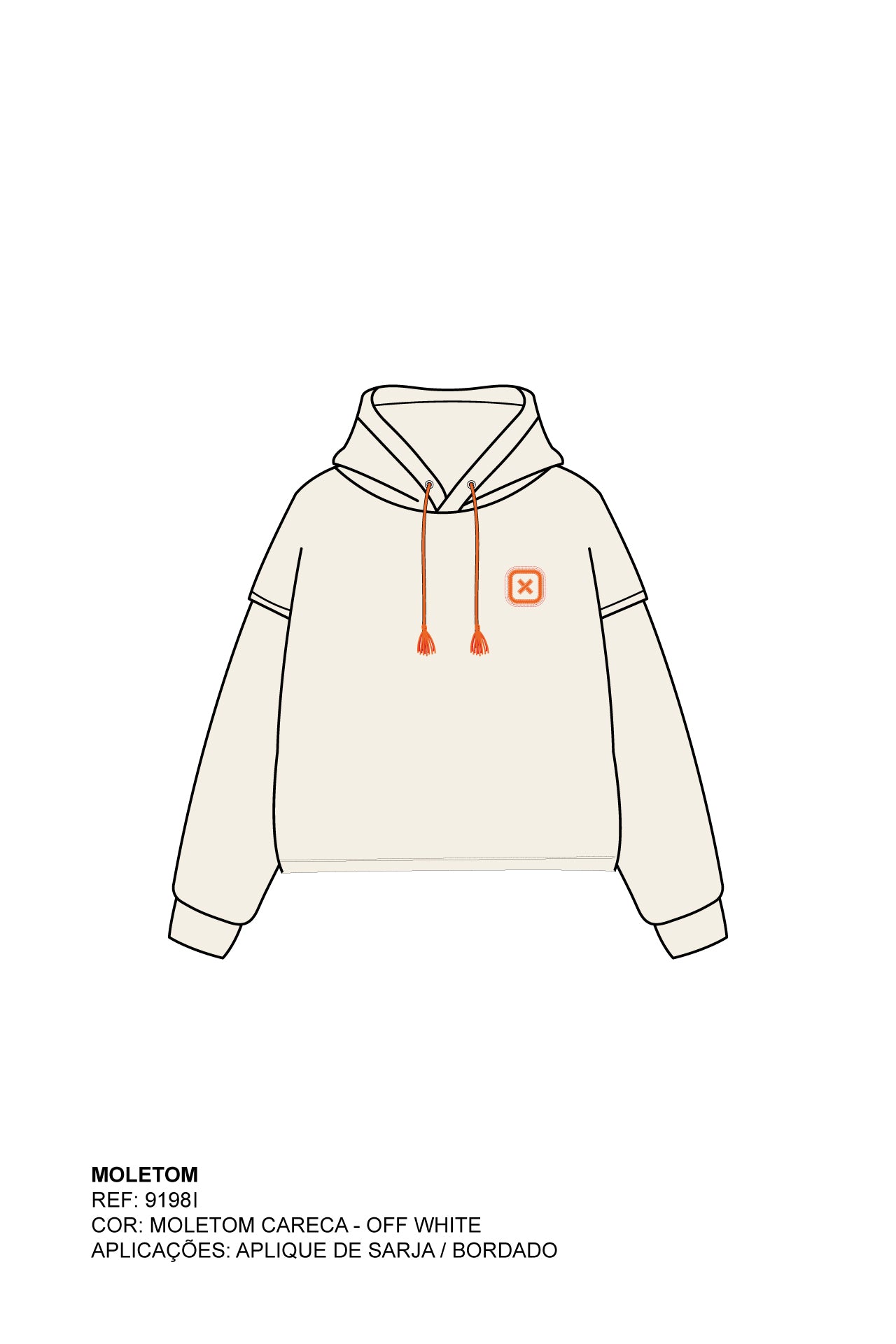 MOLETOM OVERSIZED BORDADO 9198i INFANTIL