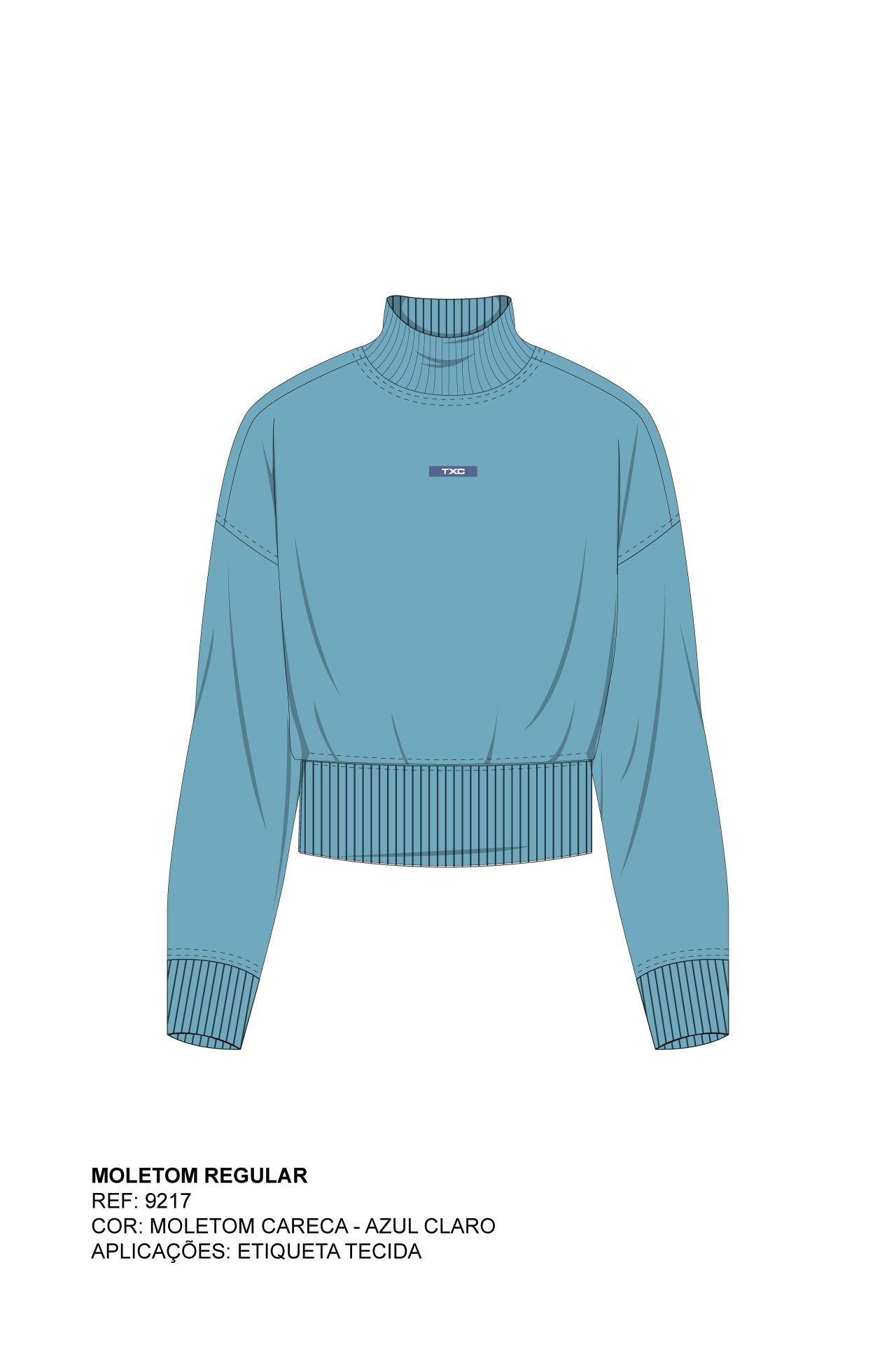 MOLETOM REGULAR ETIQUETA 9217