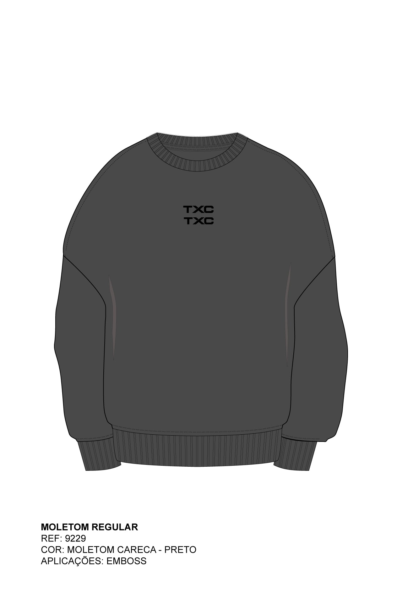 MOLETOM REGULAR BORDADO 9229