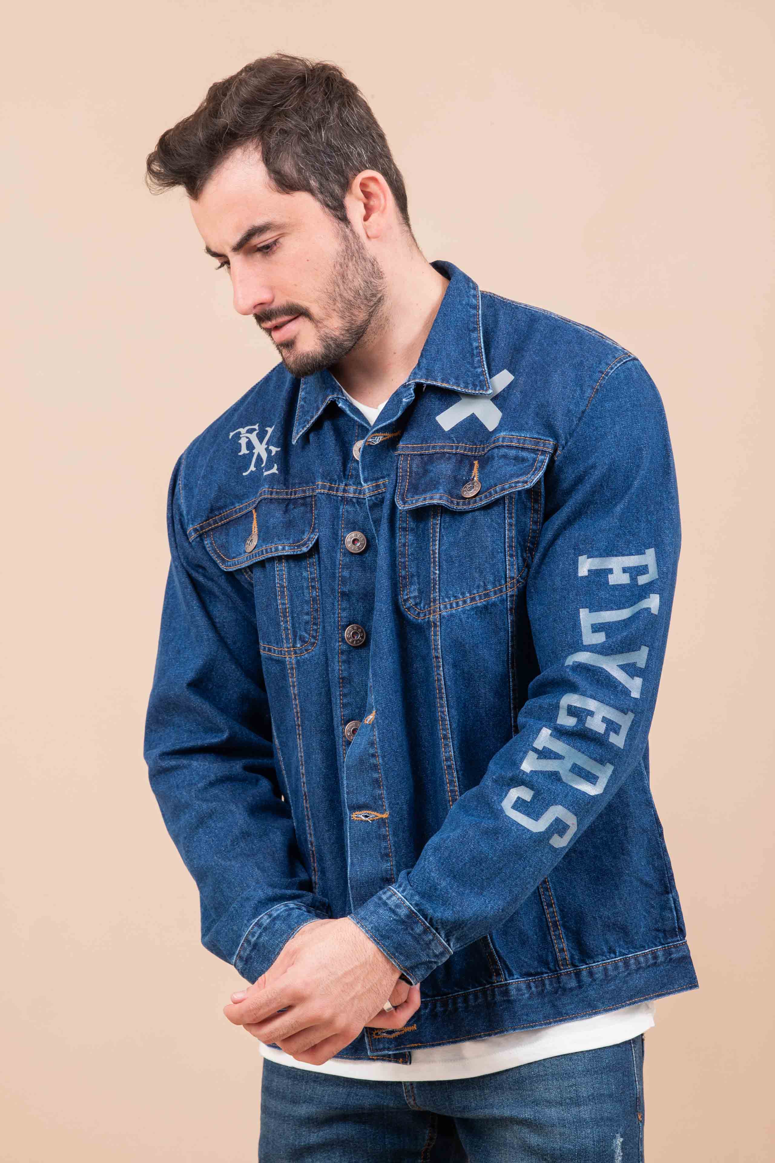 Jaqueta Jeans Masculina Flyers - 7150