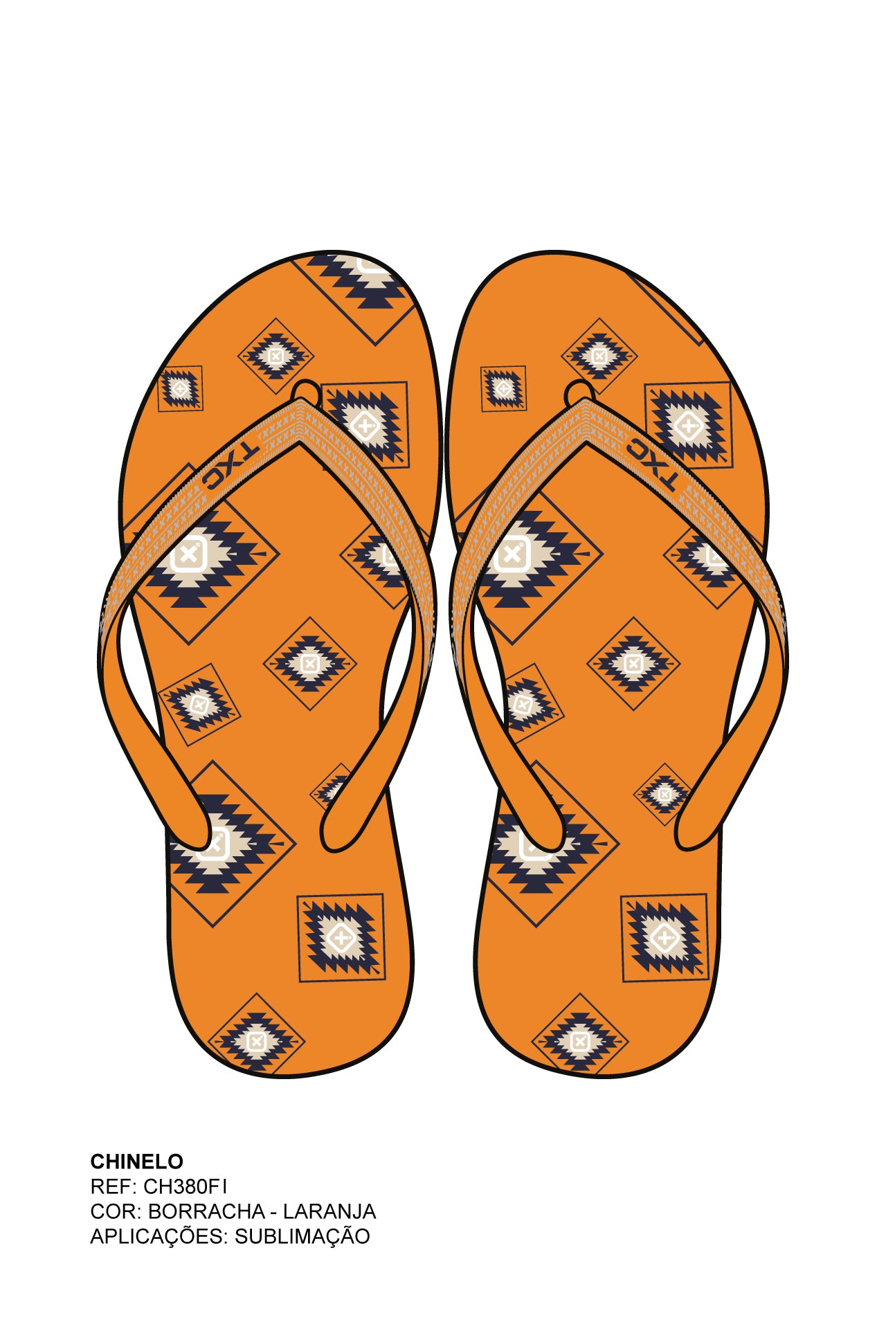 CHINELO TIRA BORRACHA ESTAMPADO CH380Fi
