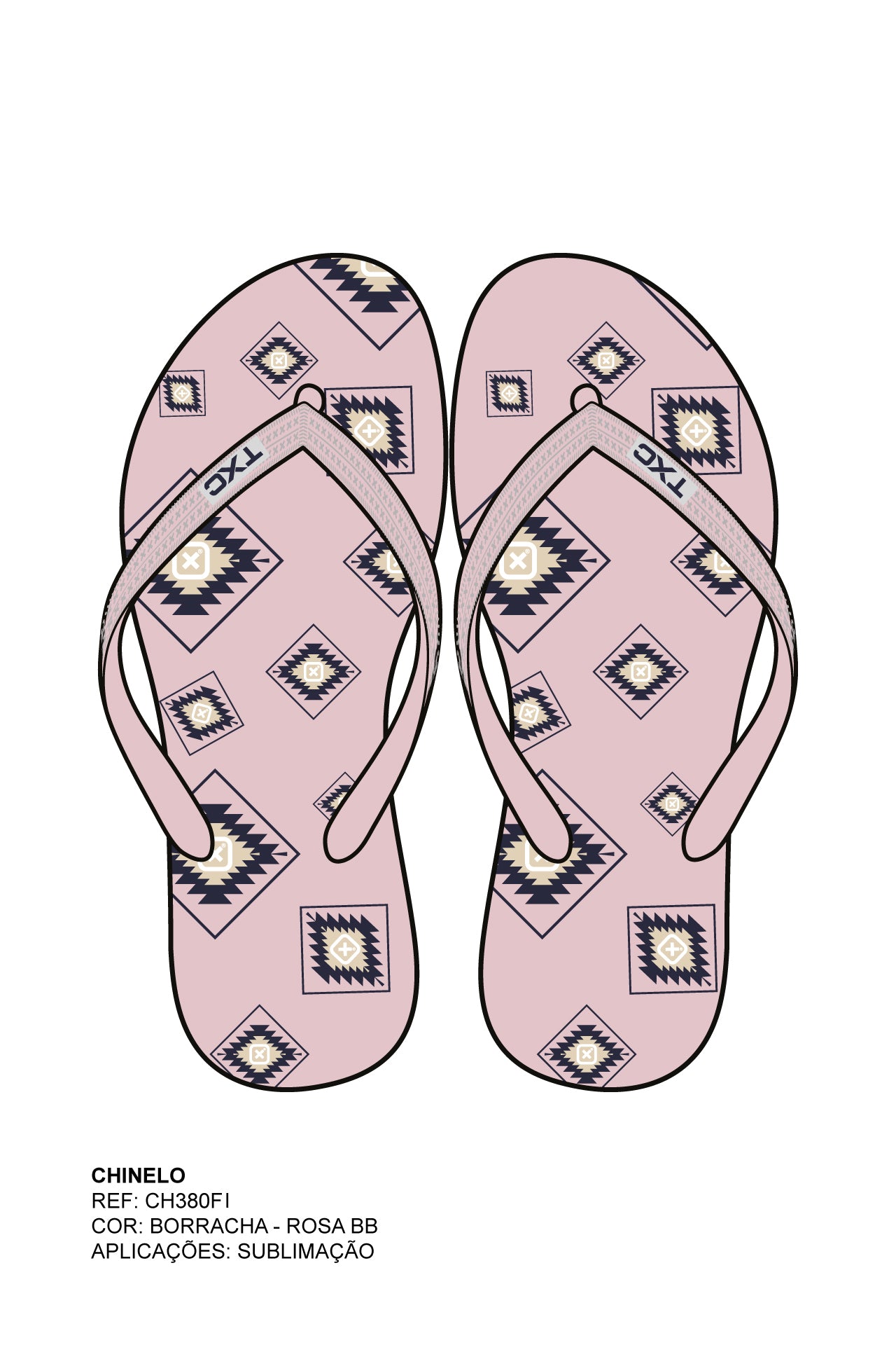 CHINELO TIRA BORRACHA ESTAMPADO CH380Fi