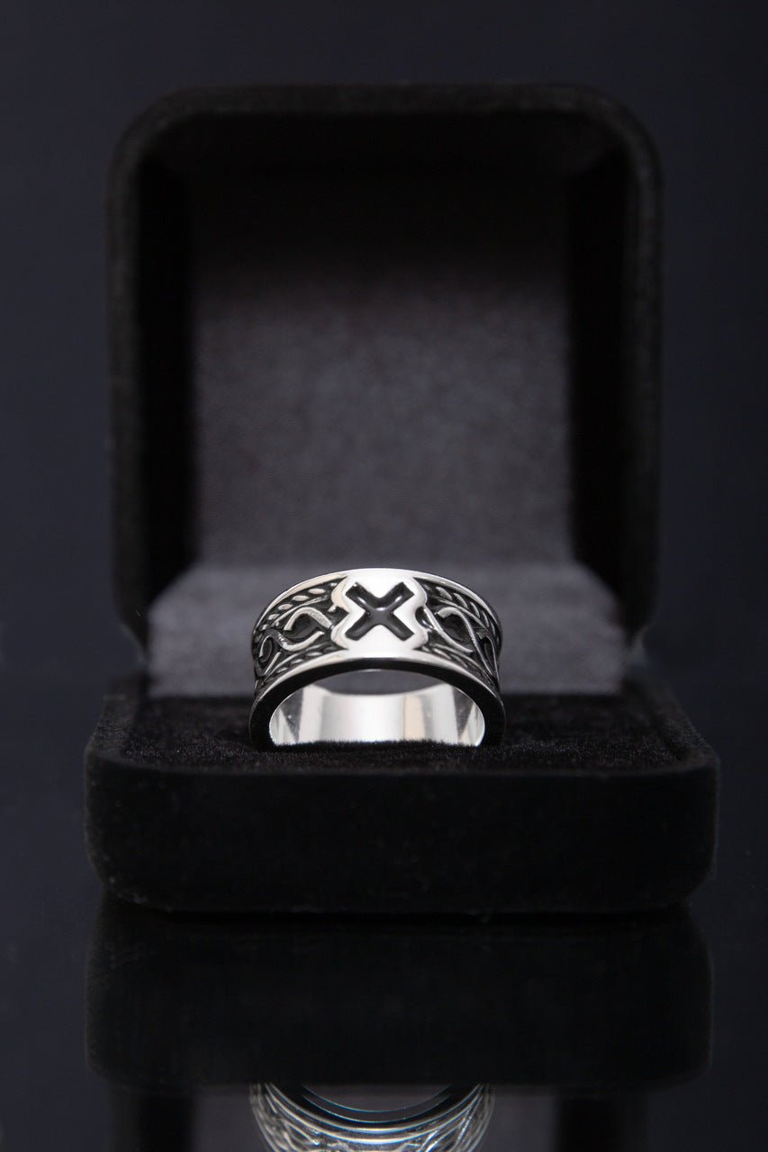 Anel Masculino banho em prata trançado | AN0015 - TXC