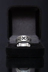 Anel Masculino banho em prata trançado | AN0015 - TXC