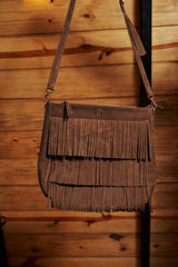 BOLSA COURO LOGO METAL B013